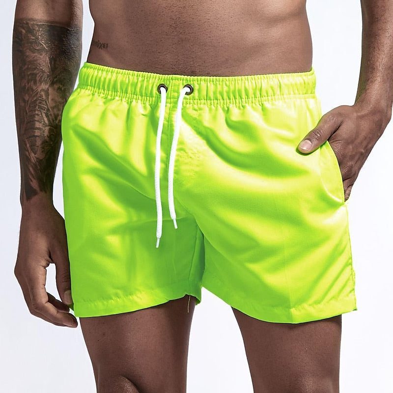 Momount Men Swim Shorts – Drawstring Quick Dry Elastic Waist Beach