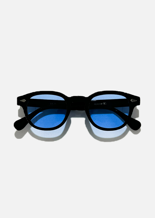 Isadora | Vintage Blue Tinted Round Sunglasses