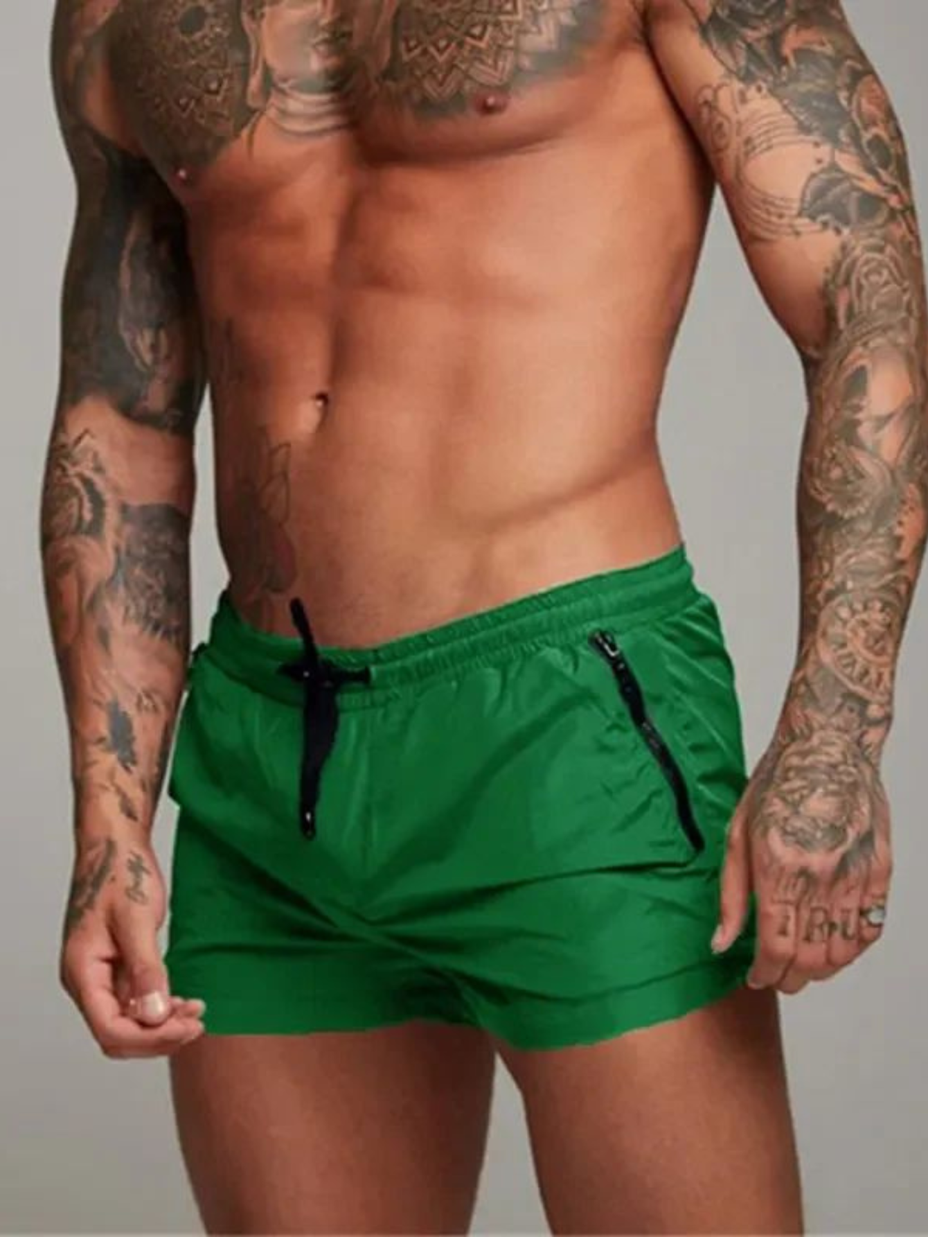 Momount Men Swim Shorts – Drawstring Slim Fit Mid Length Summer