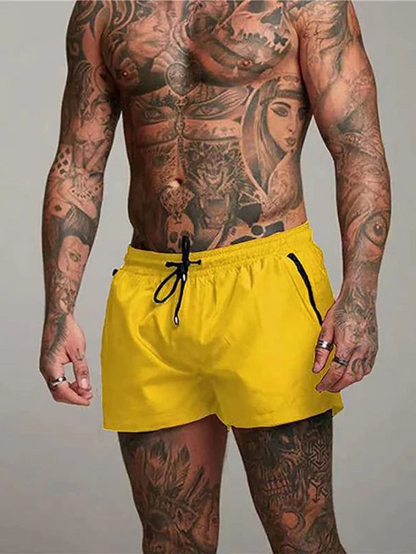 Momount Men Swim Shorts – Drawstring Slim Fit Mid Length Summer