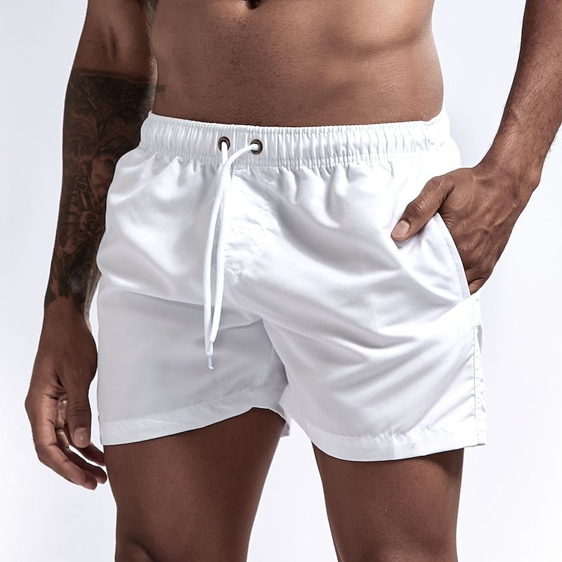 Momount Men Swim Shorts – Drawstring Quick Dry Elastic Waist Beach