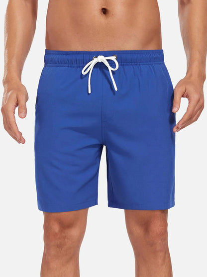 Momount Men Swim Shorts – Drawstring Quick Dry Summer Beach Elastic