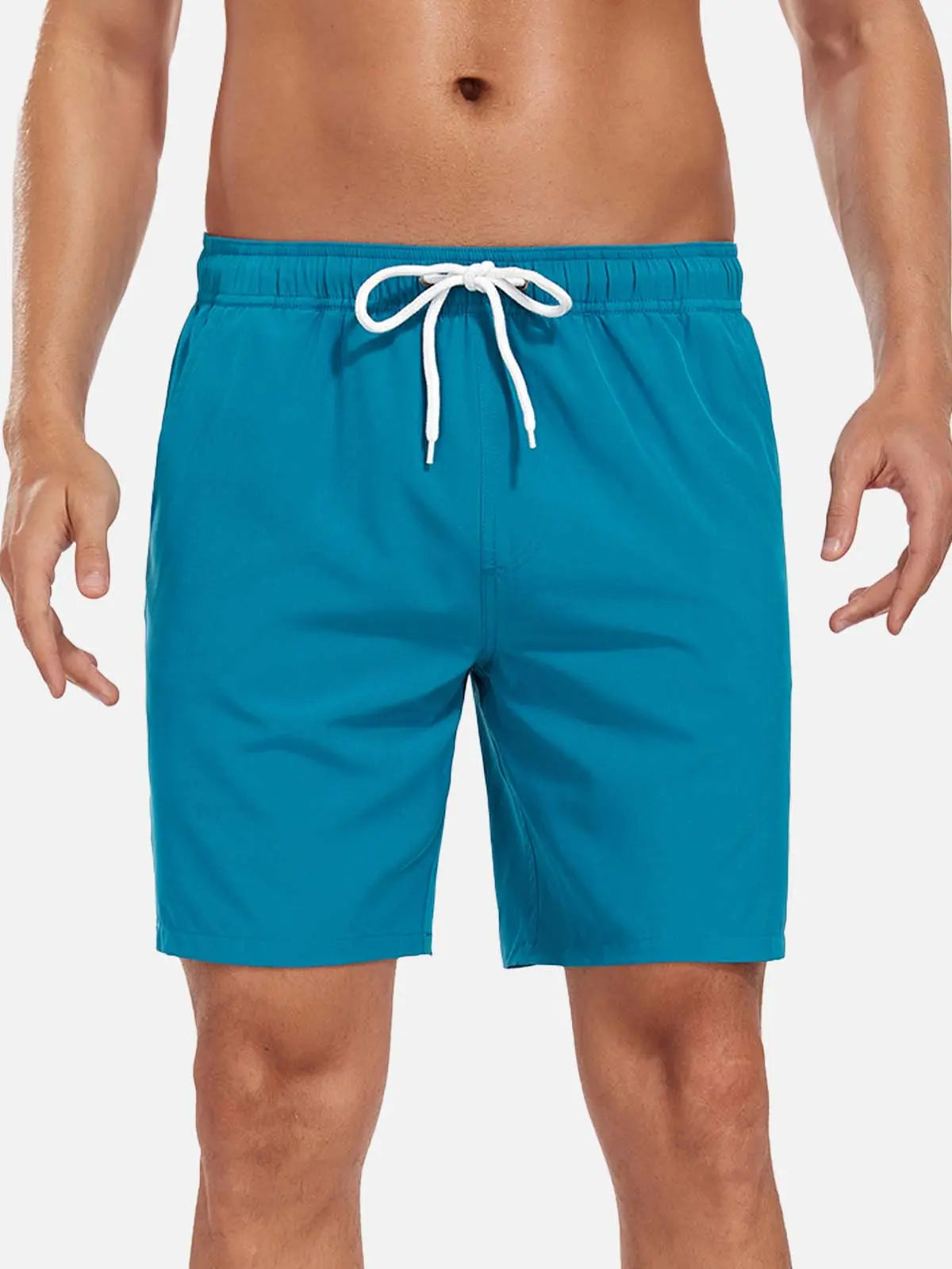 Momount Men Swim Shorts – Drawstring Quick Dry Summer Beach Elastic