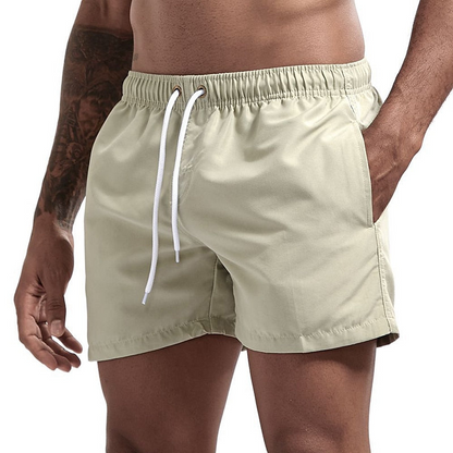 Momount Men Swim Shorts – Drawstring Quick Dry Elastic Waist Beach
