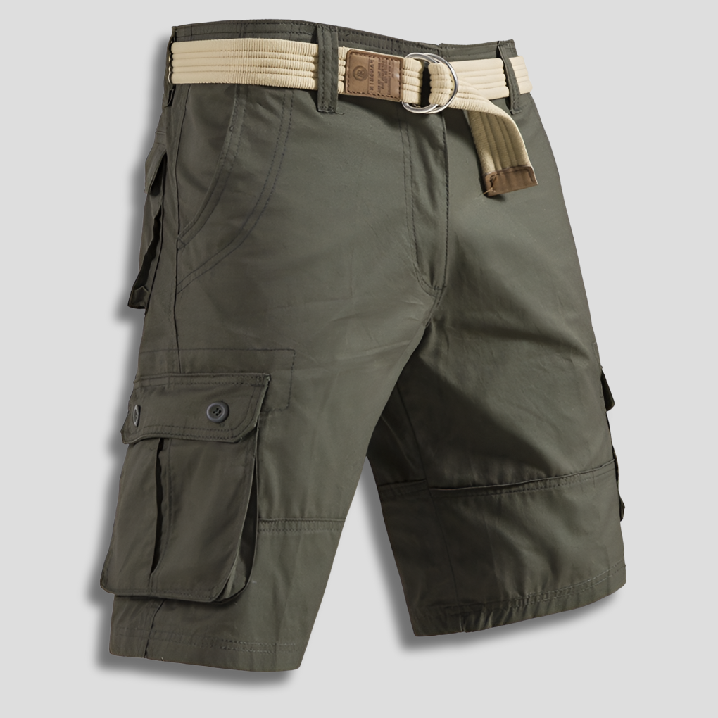 Momount Men Cargo Shorts – Drawstring Multi-Pocket Relaxed Fit Outdoor