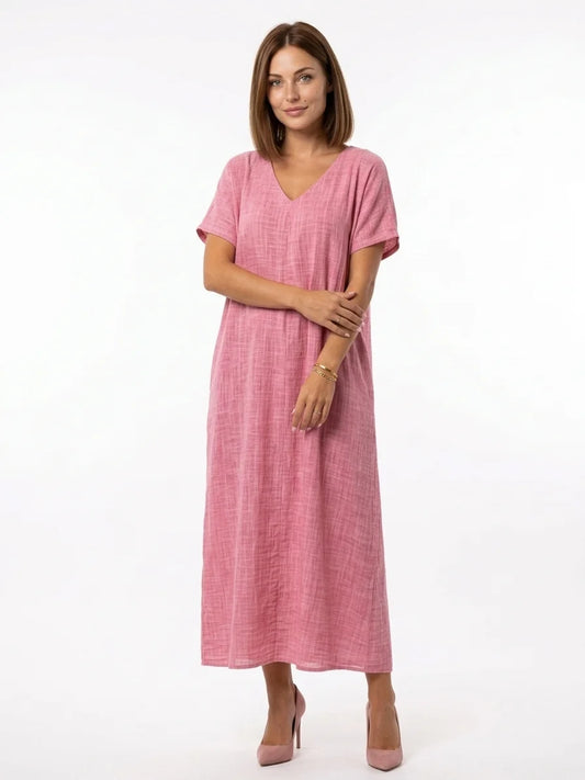 Alia Boho Summer Dress | Bohemian, Alluring, Vibrant - Pink - front