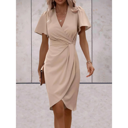 Sienna | Flowy Wrap Midi Dress – Feminine & Effortless | Momount
