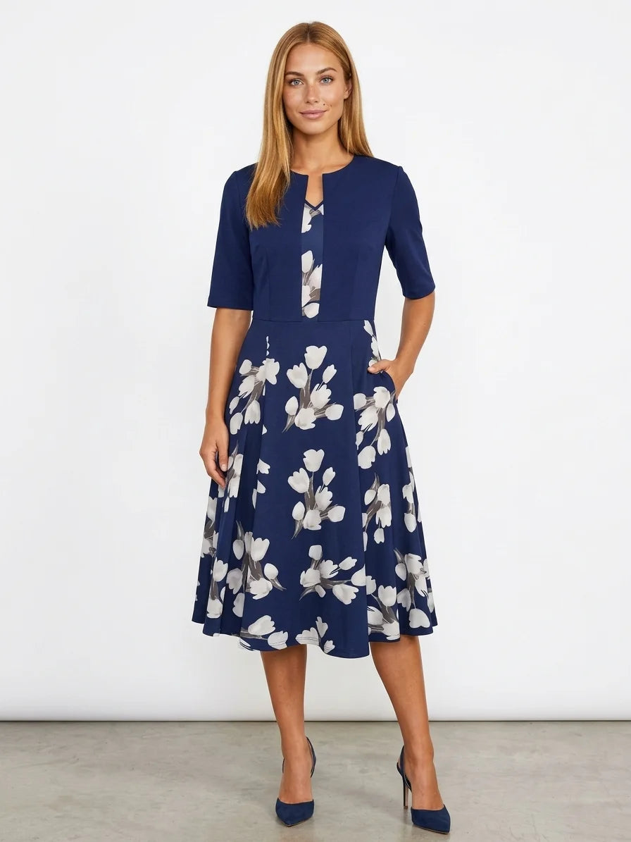 a line dress with matching jacket Azazie Beth