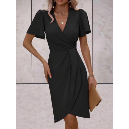 Sienna | Flowy Wrap Midi Dress – Feminine & Effortless | Momount