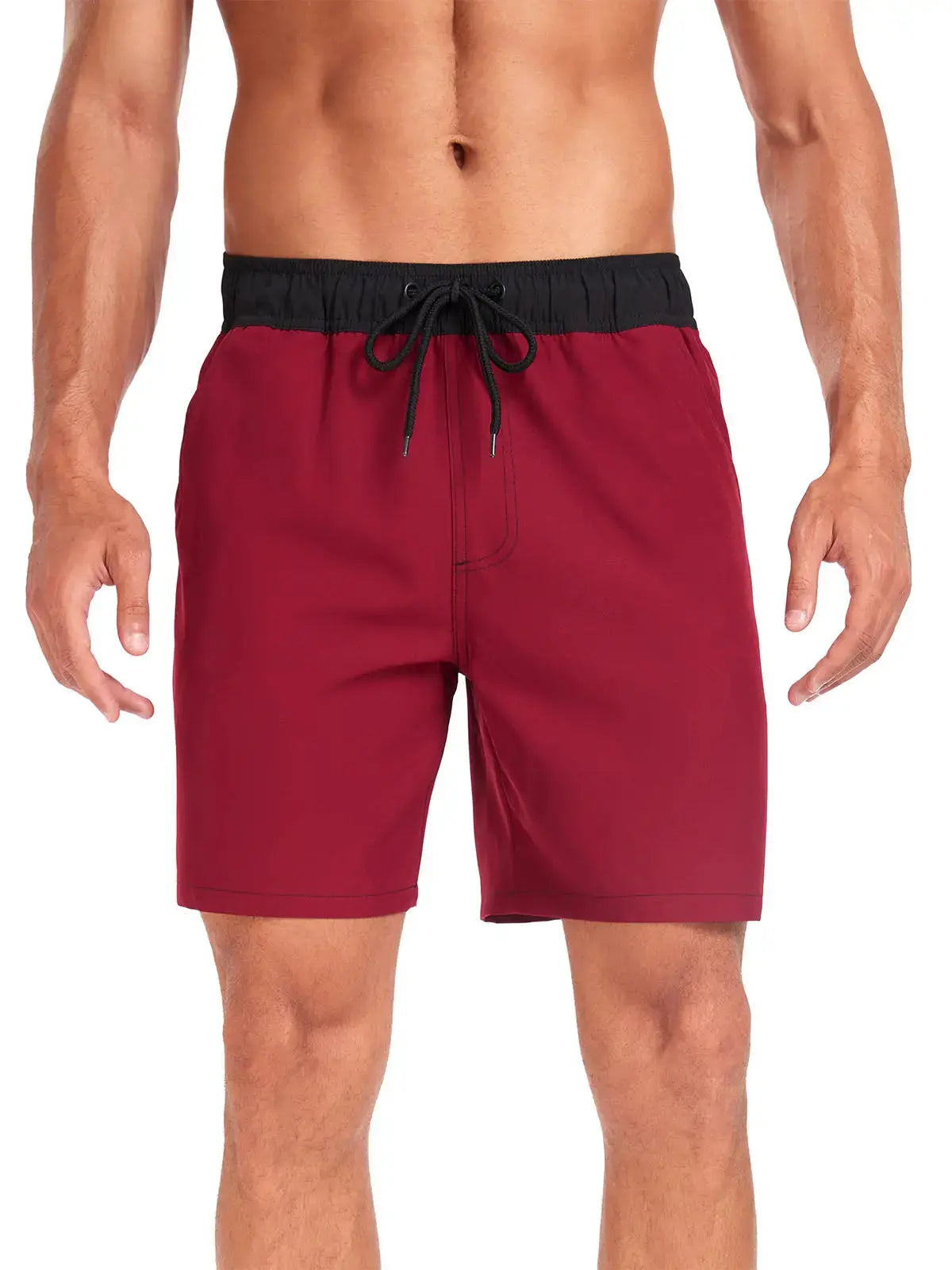 Momount Men Swim Shorts – Drawstring Quick Dry Summer Beach Elastic