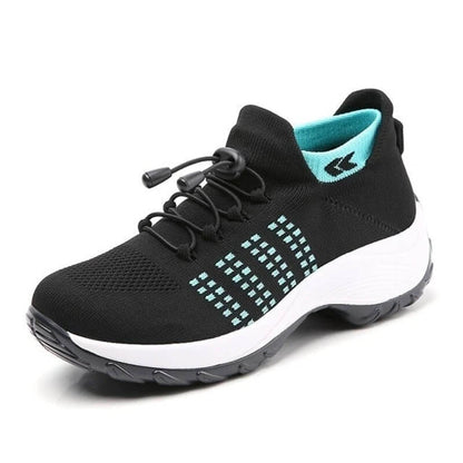 Celestine | Comfort Knit Elastic Platform Sneakers