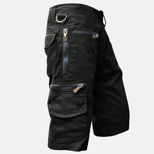 Momount Men Cargo Shorts – Multi-Pocket Zip D-Ring Tactical Work Utility