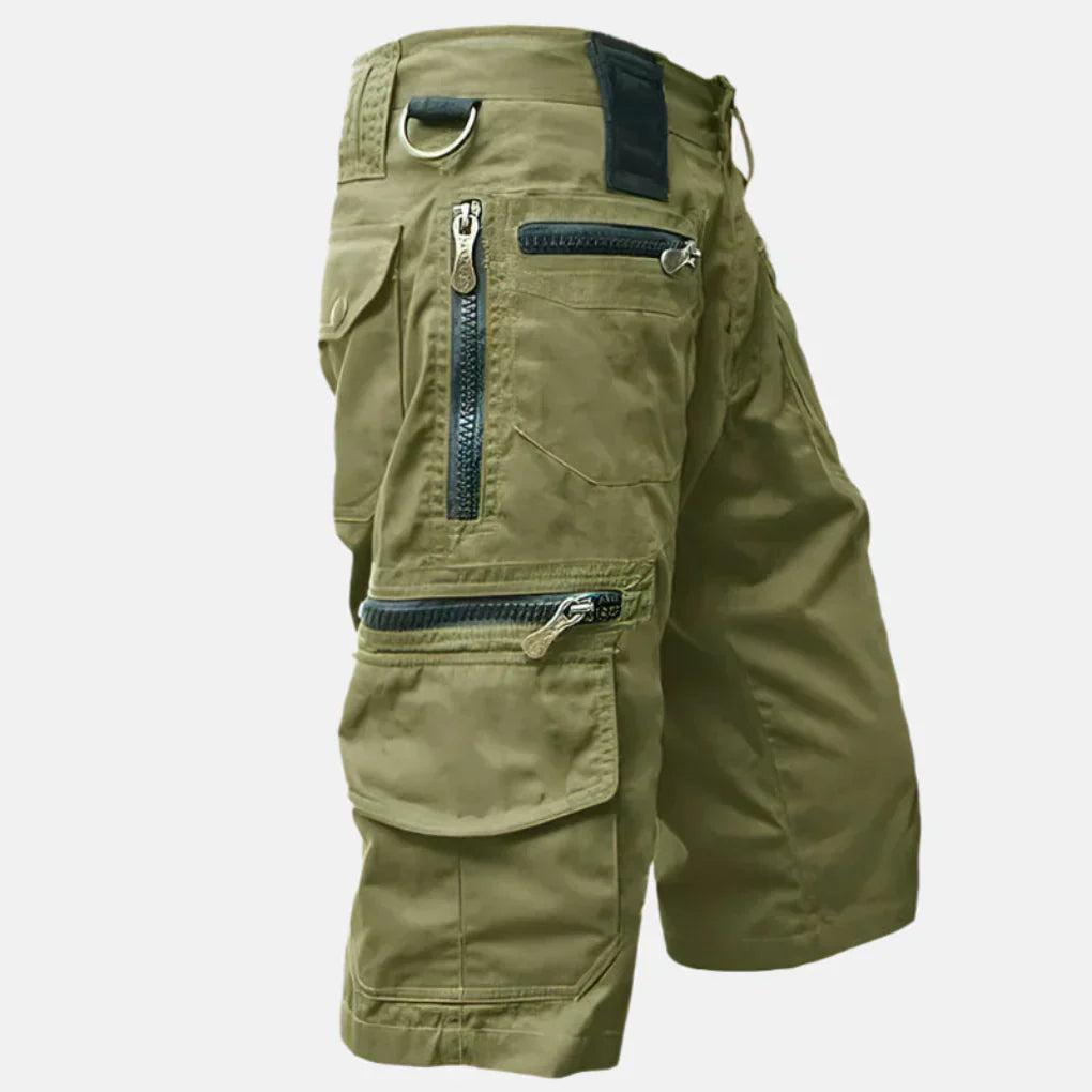 Momount Men Cargo Shorts – Multi-Pocket Zip D-Ring Tactical Work Utility