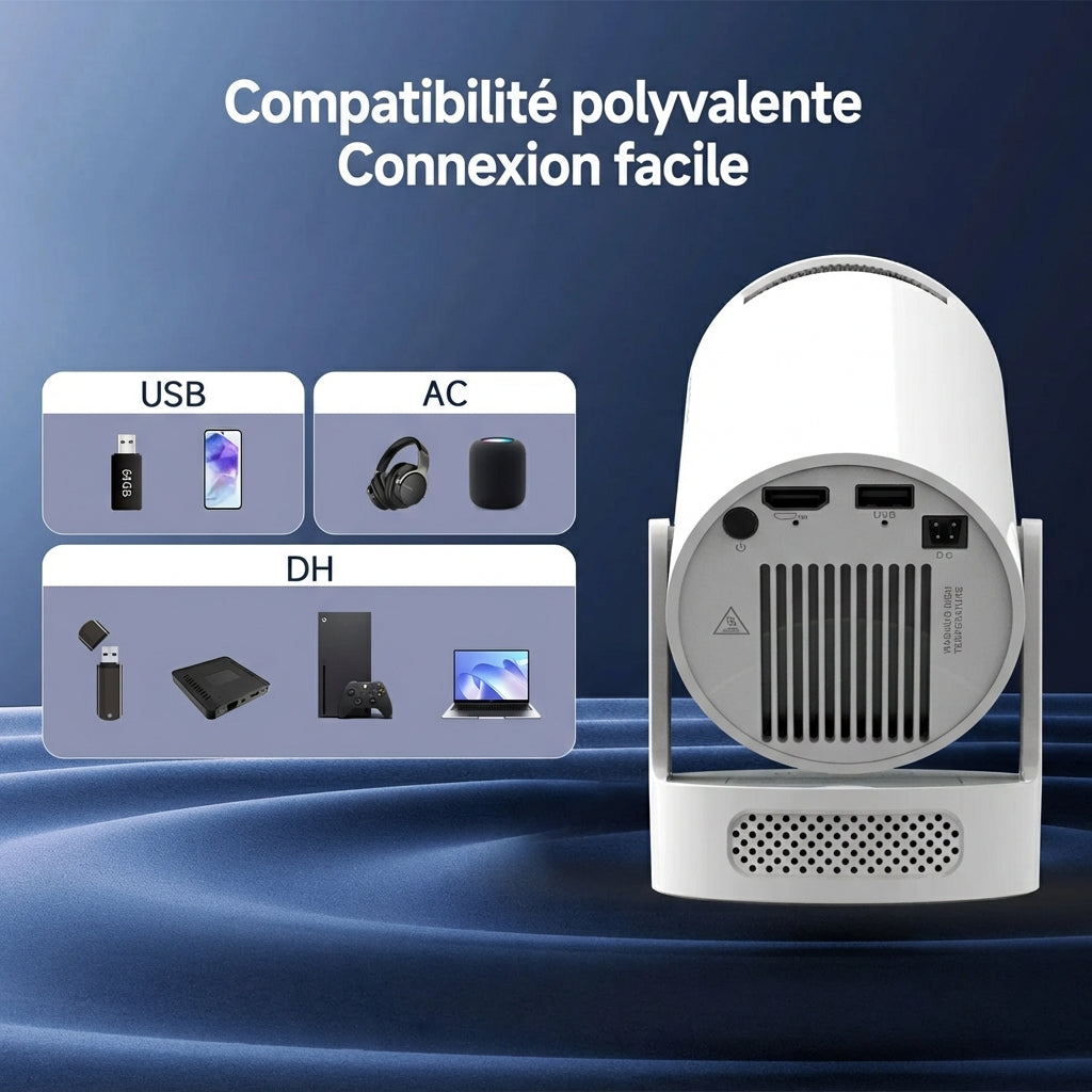 4K-compatible projector - Wi-Fi and Bluetooth