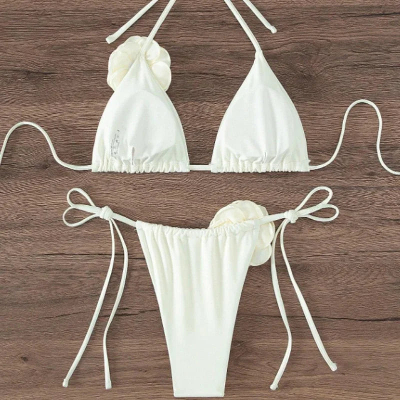Momount Women Strappy Bikini Set