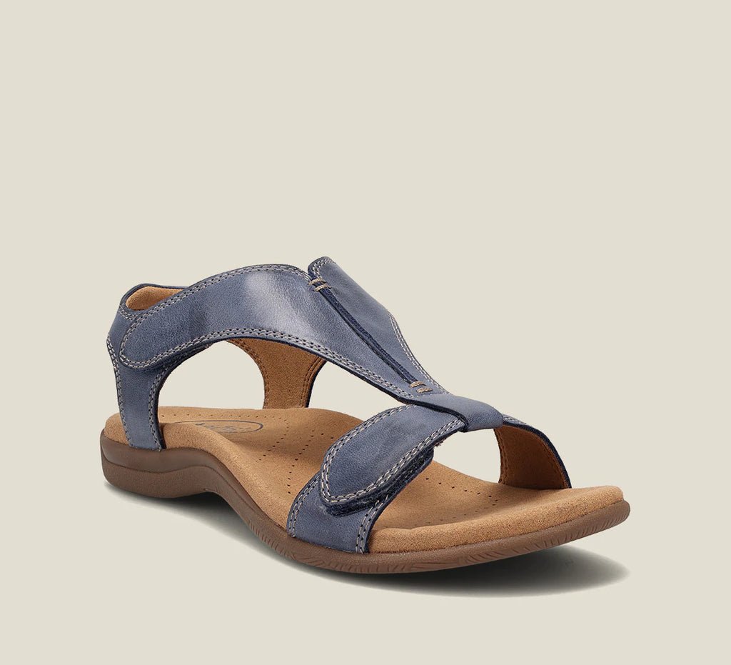 Women Orthopedic Sandals Leather Velcro Arch Support Walking – Momount