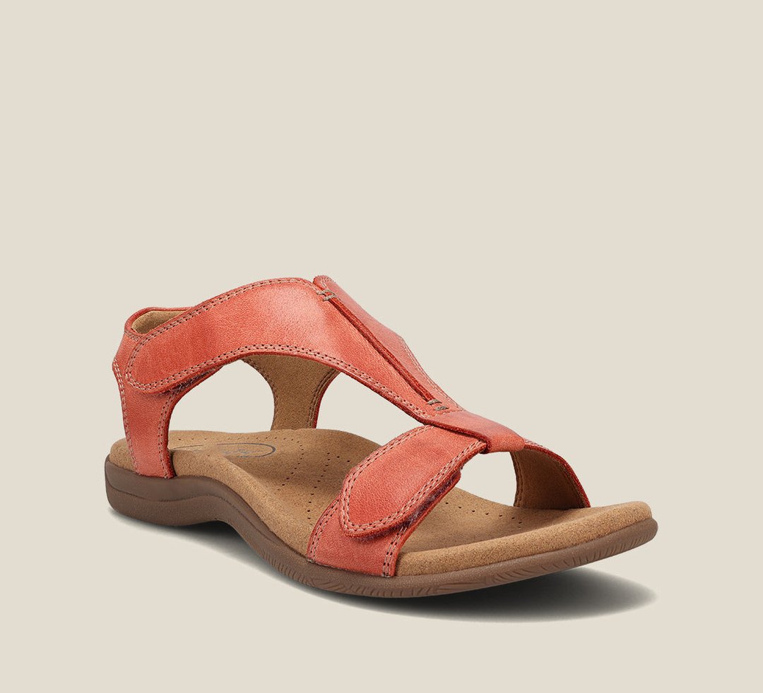 Momount Women Orthopedic Sandals – Leather Velcro Arch Support Walking