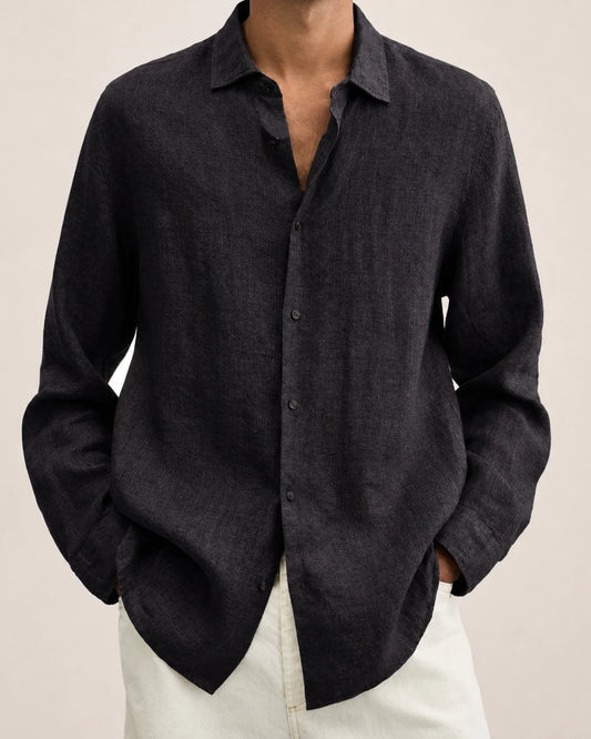 Black linen shirt - product image