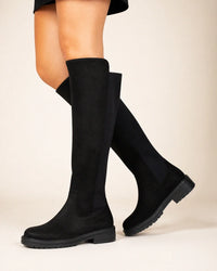 Black Faux Suede