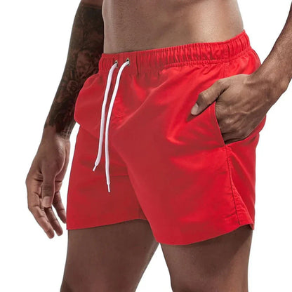 Momount Men Swim Shorts – Drawstring Quick Dry Summer Elastic Waist