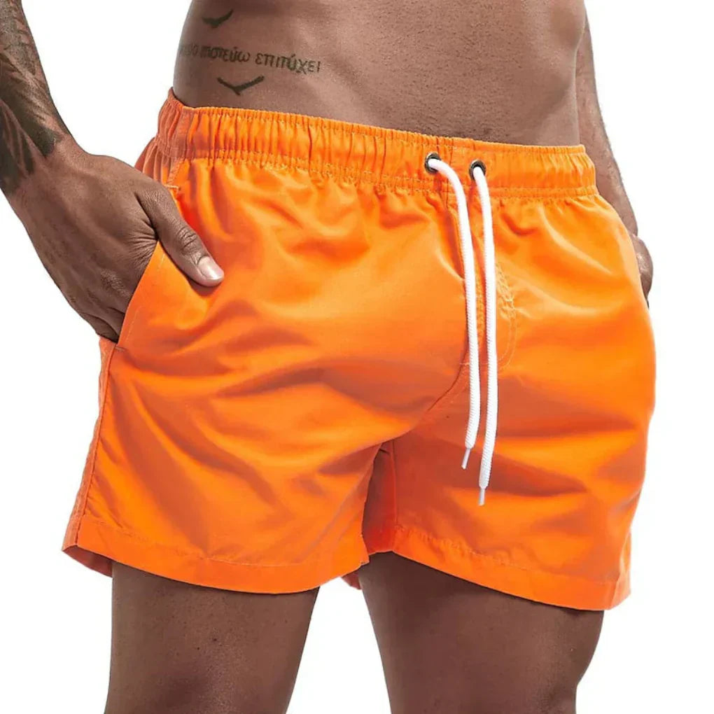 Momount Men Swim Shorts – Drawstring Quick Dry Summer Elastic Waist