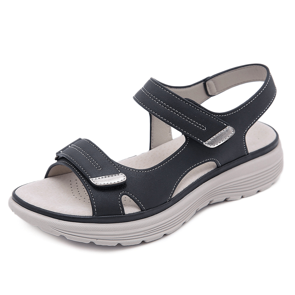 Momount Women Comfort Sandals Velcro Strap Casual Summer Orthopedic Cushioned Support Lightweight Open Toe Walking Design