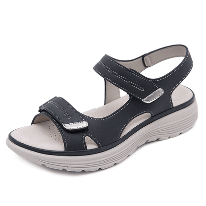 Momount Women Comfort Sandals Velcro Strap Casual Summer Orthopedic Cushioned Support Lightweight Open Toe Walking Design
