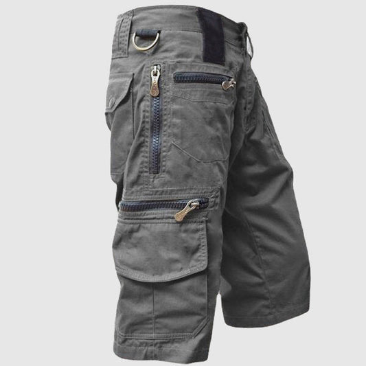 Momount Men Cargo Shorts – Knee Length Zip Pocket D-Ring Tactical