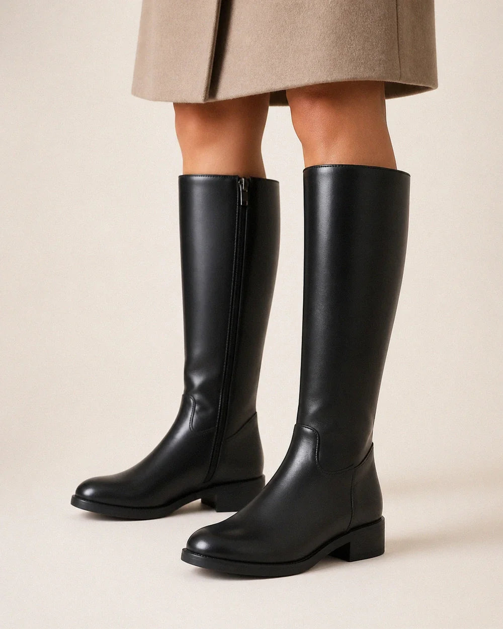 Minda women's knee-high motorcycle boots – 08 product webp
