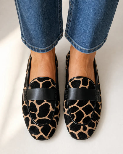 Women's Animal-Print Loafers with Black Trim — product image 4