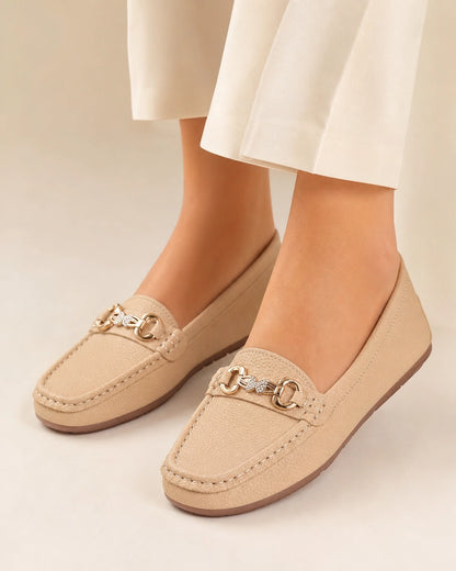 Women's Loafers with Gold-Tone Chain — product image 1
