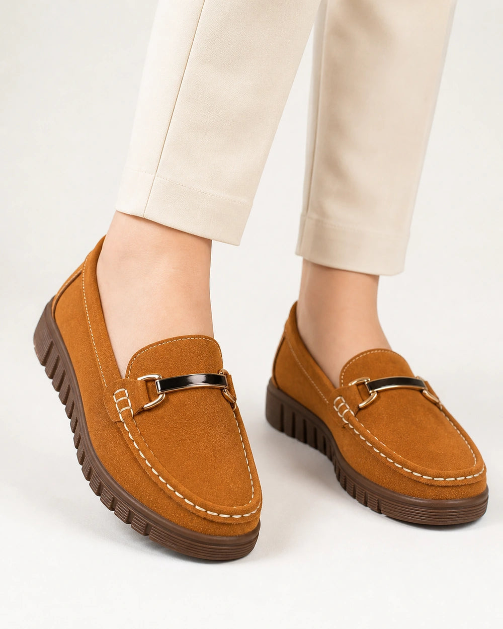 Women's Chunky-Sole Loafers with Gold-Tone Bit — product image 10