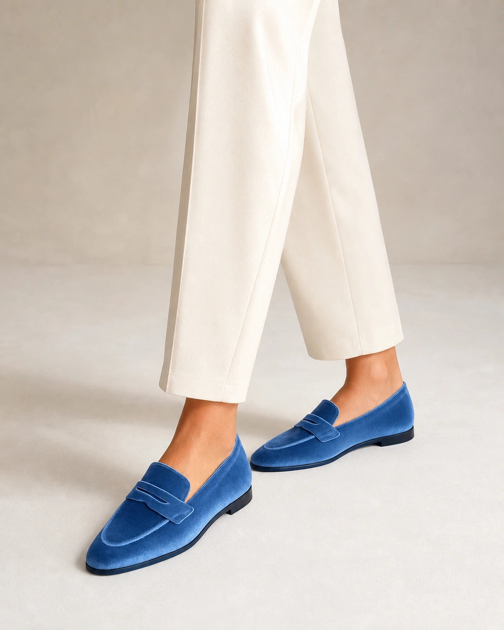 Women's Blue Tonal Penny Loafers — product image 2