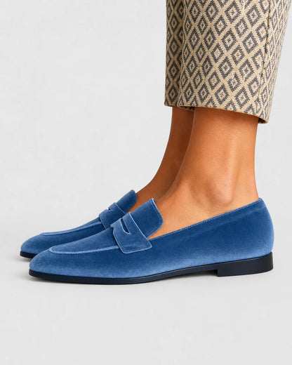 Women's Blue Tonal Penny Loafers — product image 3