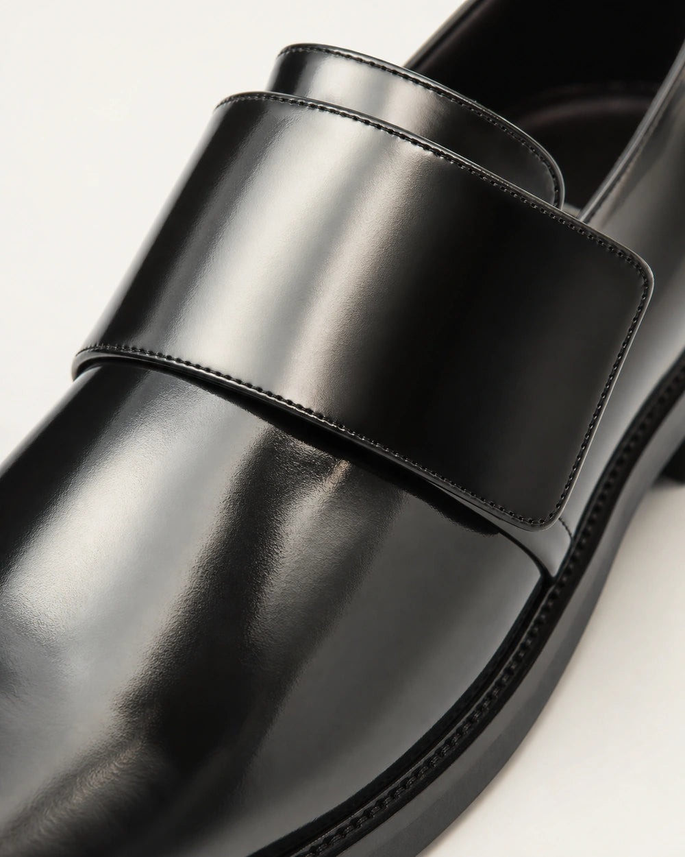 Women's Black Patent Loafers with Buckle Strap — product image 5