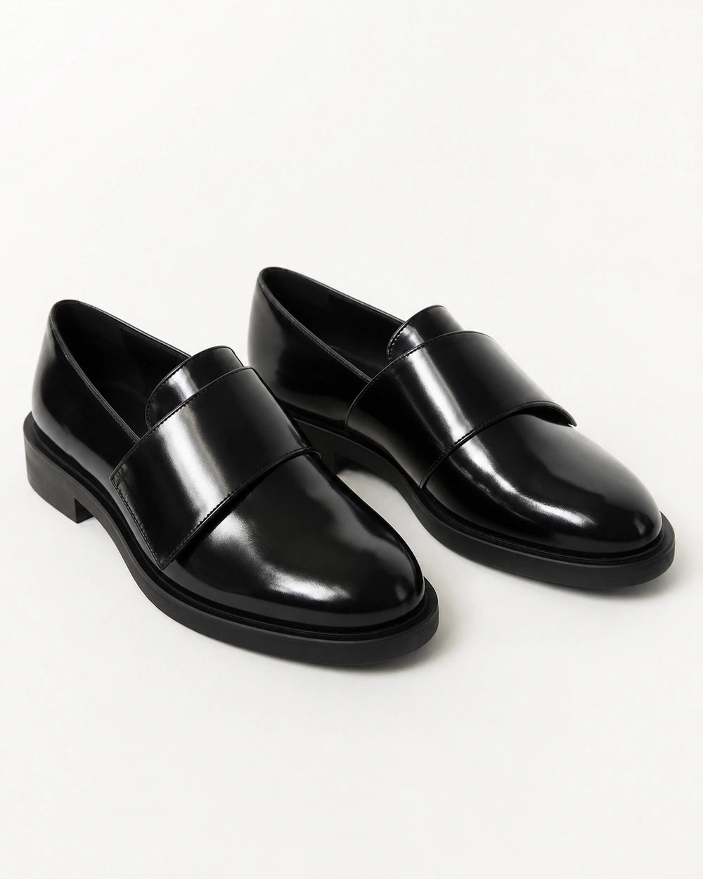 Women's Black Patent Loafers with Buckle Strap — product image 8