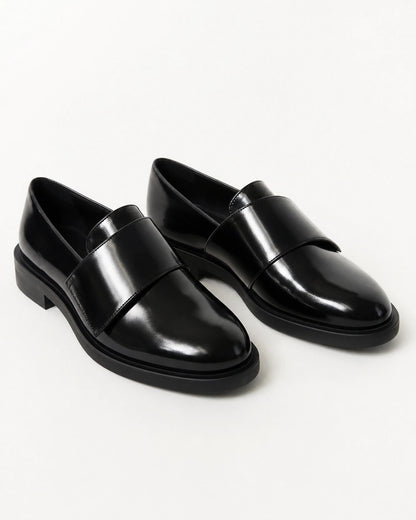 Women's Black Patent Loafers with Buckle Strap — product image 8