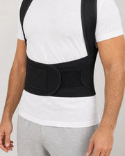 Posture Corrector with Adjustable Lumbar Support Belt and Cross-Back Straps – Front Closure