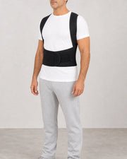 Posture Corrector with Adjustable Lumbar Support Belt and Cross-Back Straps – Front Closure