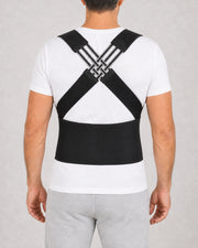 Posture Corrector with Adjustable Lumbar Support Belt and Cross-Back Straps – Front Closure