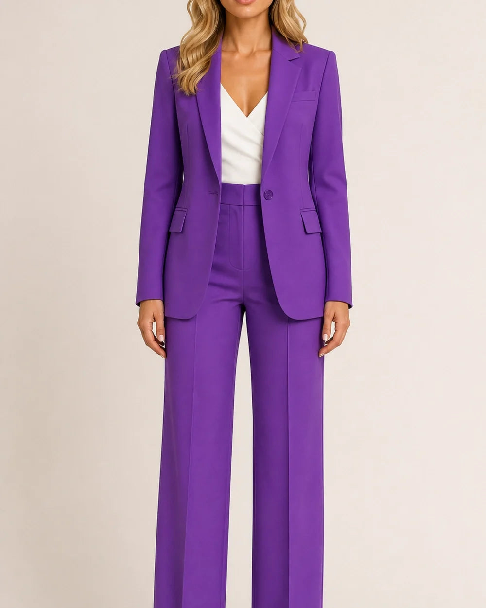 Women's tailored blazer and wide-leg trousers set – 15 purple hero