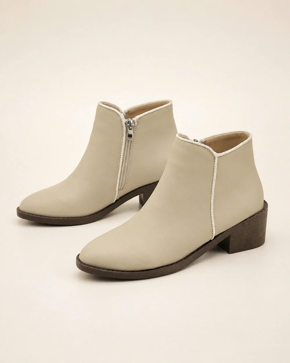 Momount women tapered toe side zip ankle boots