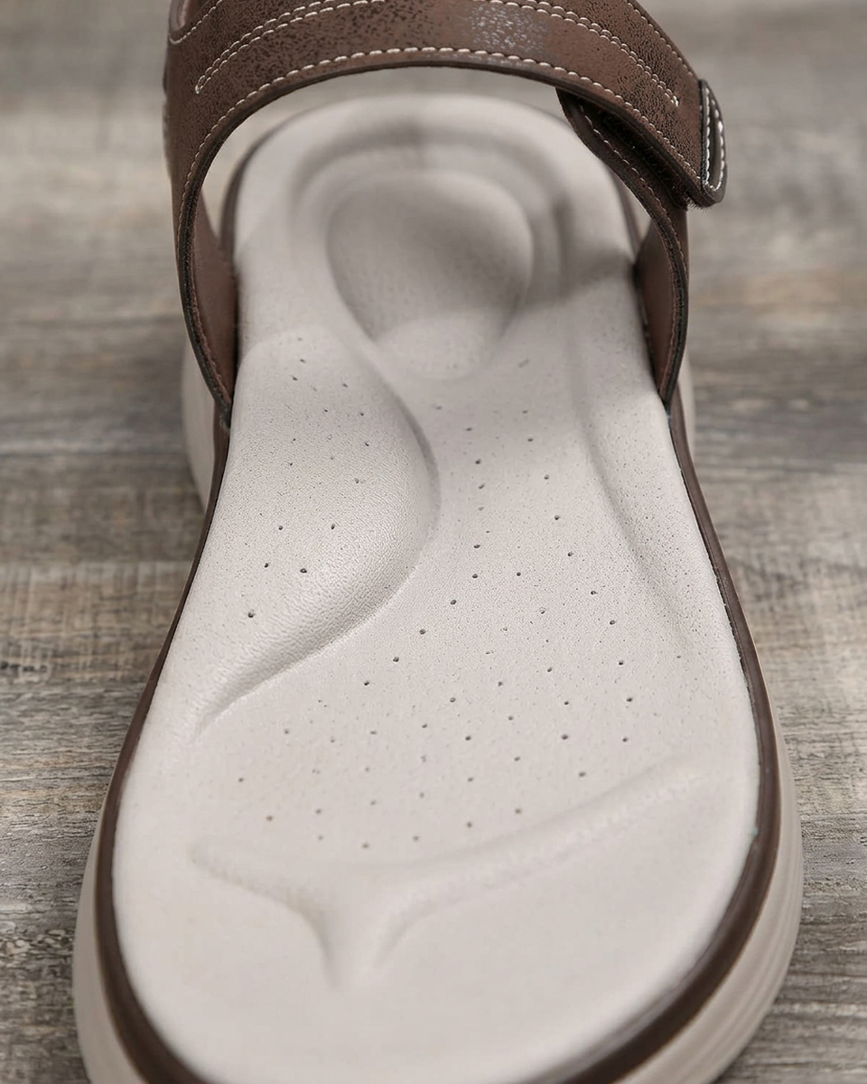 Momount Women Orthopedic Sandals – Velcro Strap Arch Support Walking - Detail arch support