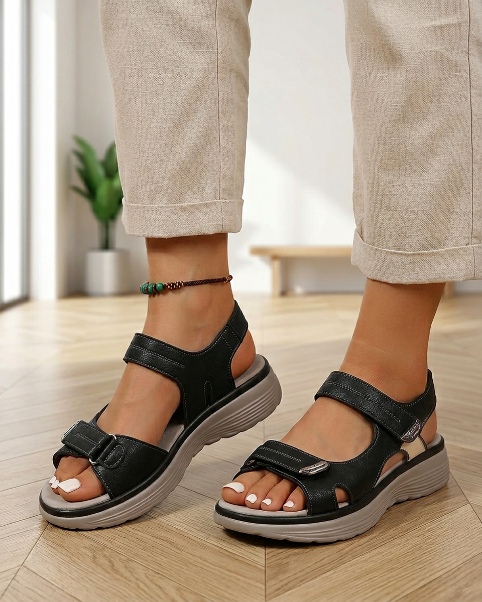 Women's Orthopedic Sandals – Velcro Strap Arch Support – Momount