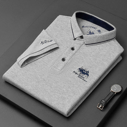 Momount Men Polo Shirt – Embroidered Horse Logo Premium Short Sleeve