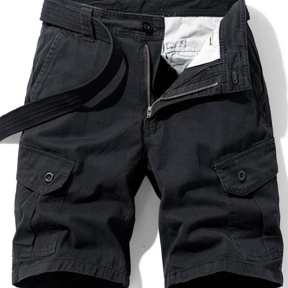 Momount Men Cargo Shorts – Cotton Button Closure Flap Pocket Work Casual
