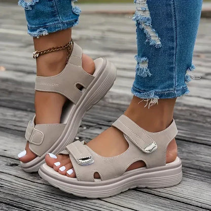 Momount Women Orthopedic Sandals – Velcro Strap Arch Support Walking