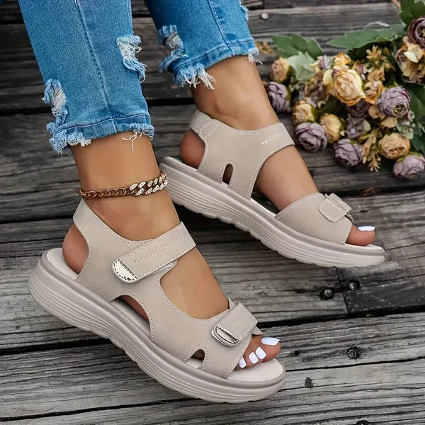 Momount Women Orthopedic Sandals – Velcro Strap Arch Support Walking