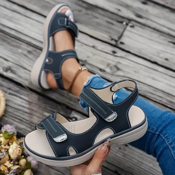 Momount Women Orthopedic Sandals – Velcro Strap Arch Support Walking