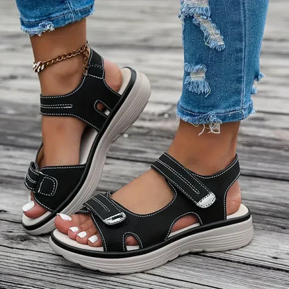 Momount Women Orthopedic Sandals – Velcro Strap Arch Support Walking